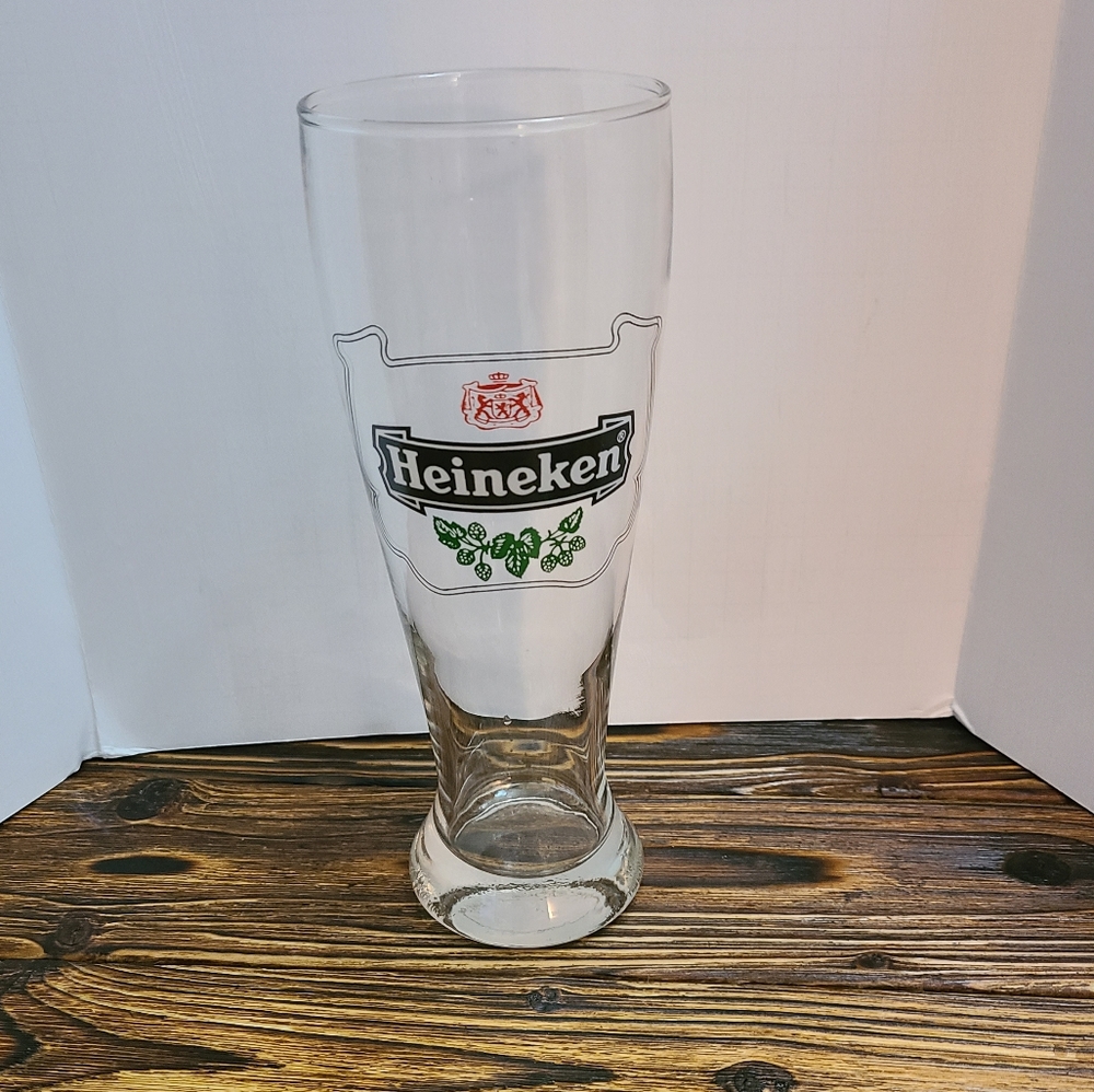 Heineken Tall Clear Beer Glass